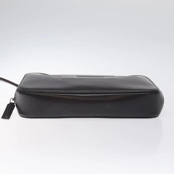 GUCCI Clutch Bag Leather Black Silver 018 0040 Auth ep9261 - Picture 7 of 14